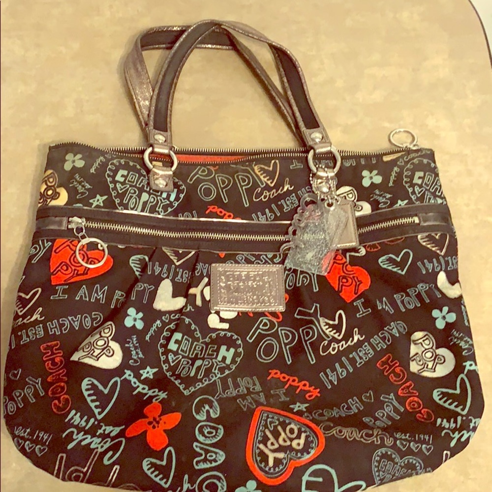 Vintage poppy coach bag